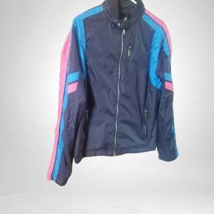 Vintage 90's Color Block Xray Jeans Moto Style  Windbreaker Jacket  Size…